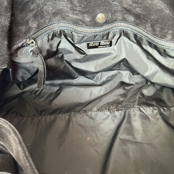 SOLD: Miu Miu Black Suede Bag - Picture 11 of 16